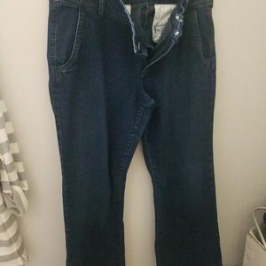 Womens old navy sz 12 dark denim flare bottom jean